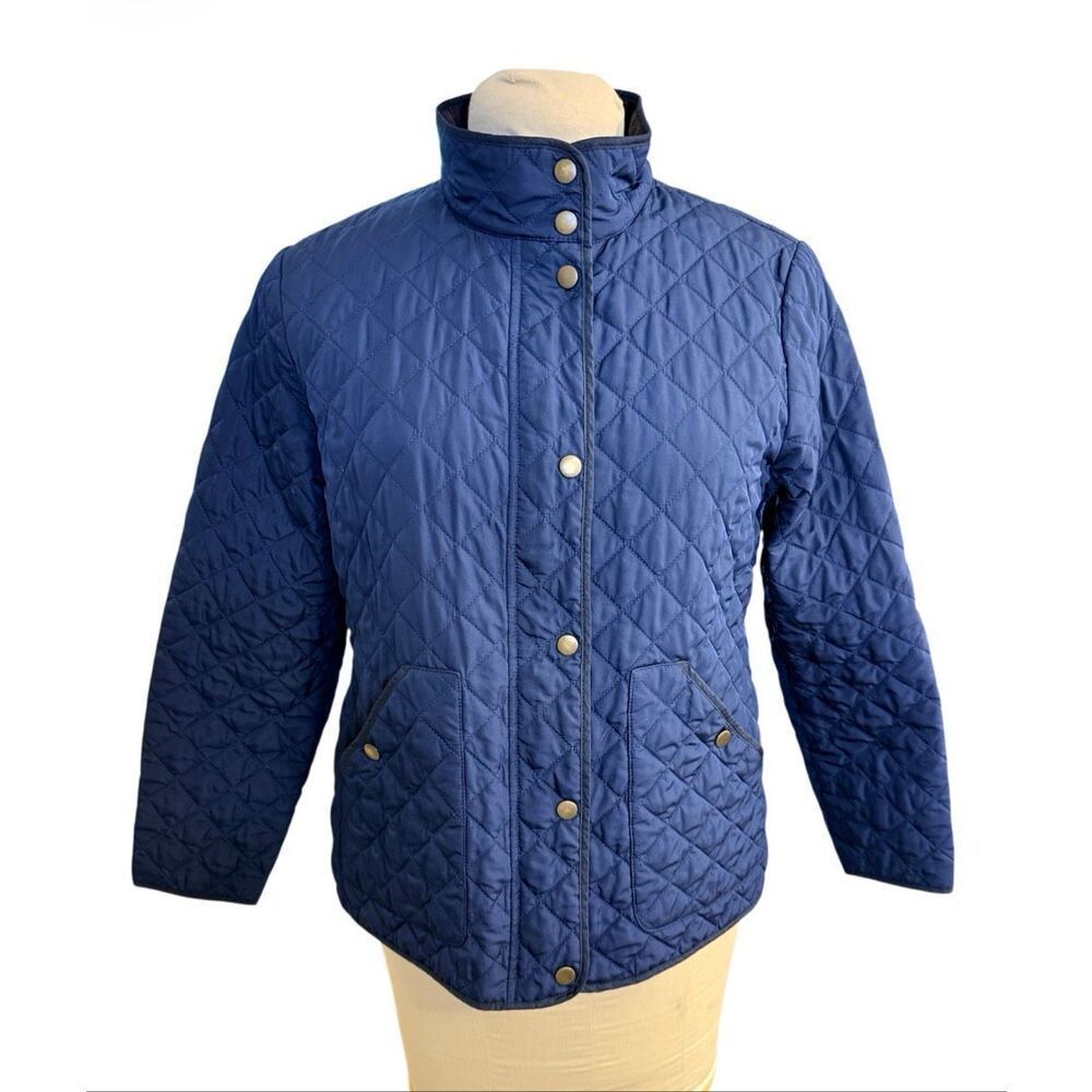 Lands’ End Barn Jacket Quilted Corduroy Collar